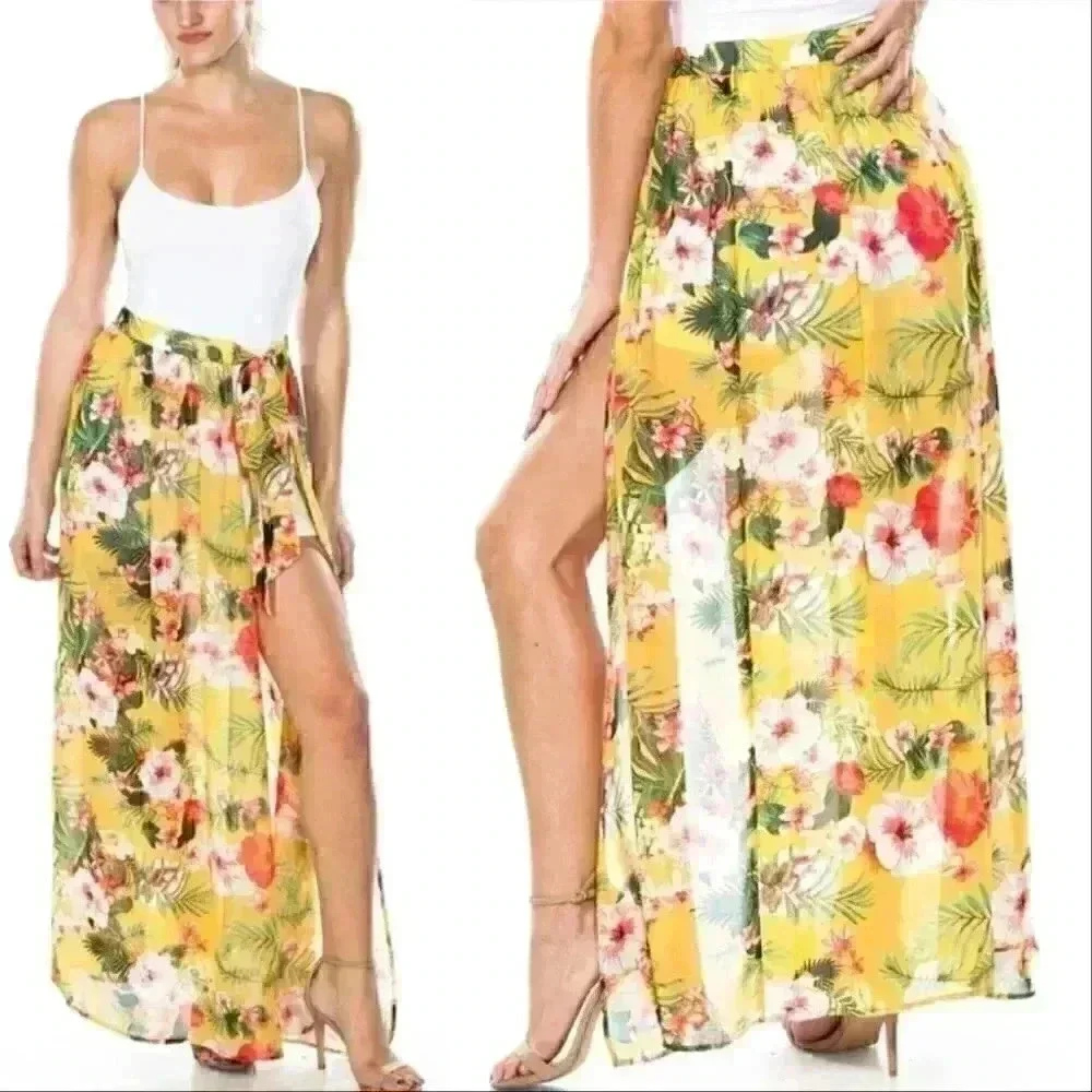 TROPICAL FLORAL SWIMSUIT COVER UP - SARONG